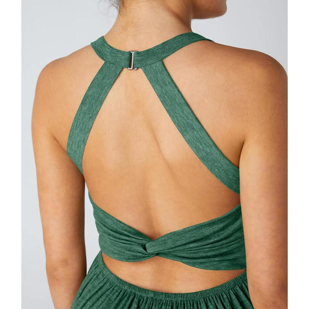 NWT Halara U Neck Pocket Harem Casual Jumpsuit-Easy Peezy Edition Size Small - Picture 3 of 10